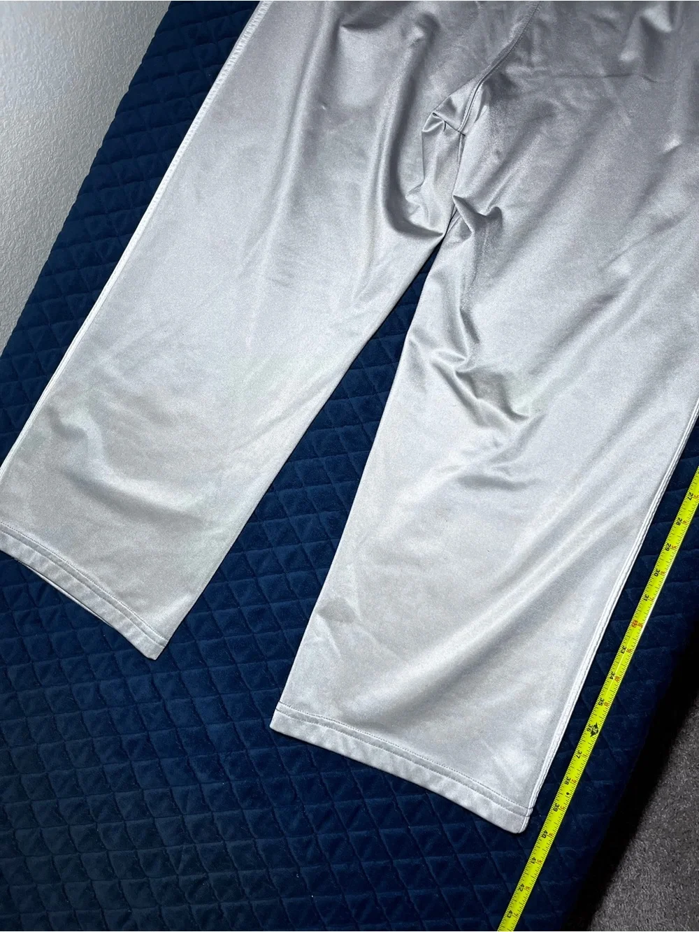 adidas Silver Track Pants - Loose Fitted Streetwear - 3-Stripe Design